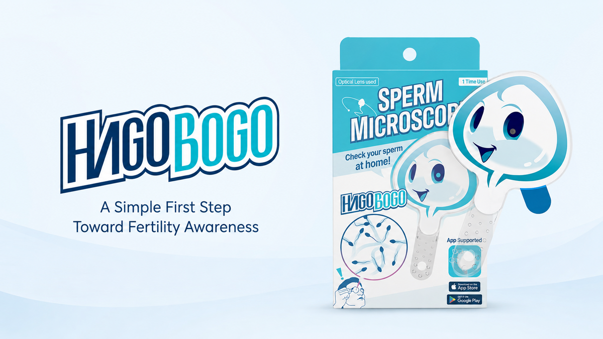 A large, stylized 'HAIGOBOGO' logo with the slogan "A Simple First Step Toward Fertility Awareness" written below it.
