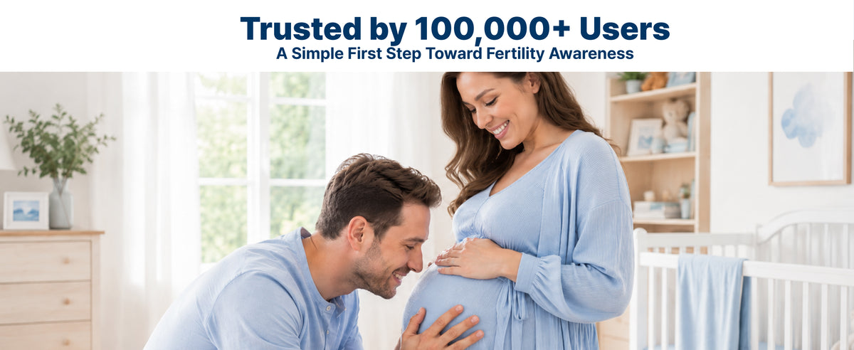 Expecting couple using HAGOBOGO at-home sperm observation kit as a first step toward fertility awareness