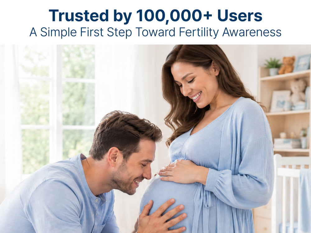 Expecting couple using HAGOBOGO at-home sperm observation kit as a first step toward fertility awareness