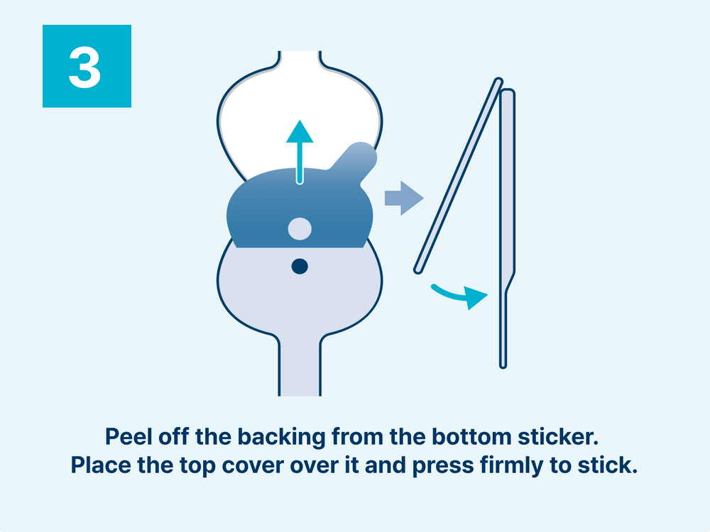 HAGOBOGO sperm microscope instructions showing how to seal the sample with the top cover